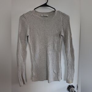 Abercrombie & Fitch Women's Beige Ribbed Sweater